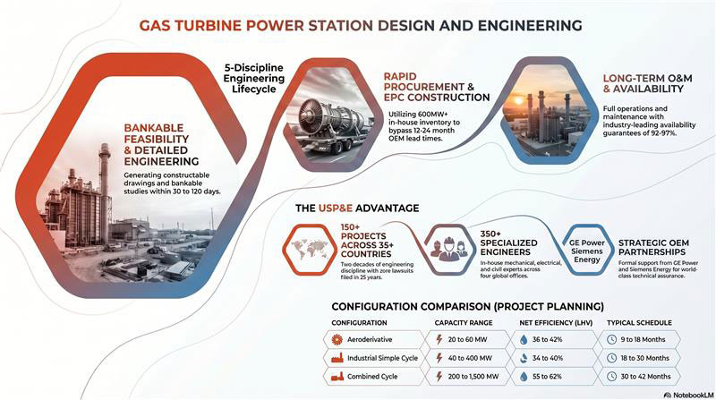 gas turbine power station design and engineering