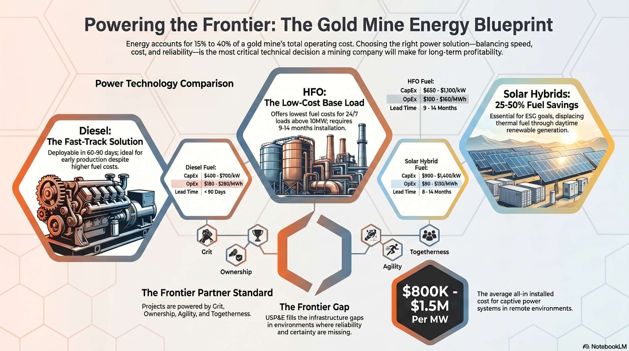 best power solution for a gold mine