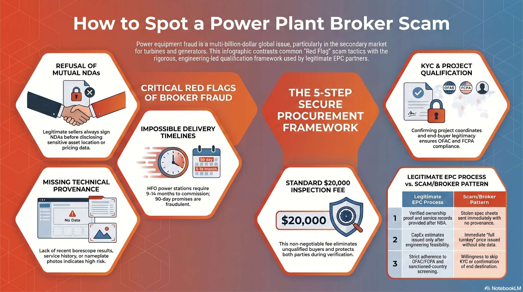 how to spot a power plant broker scam