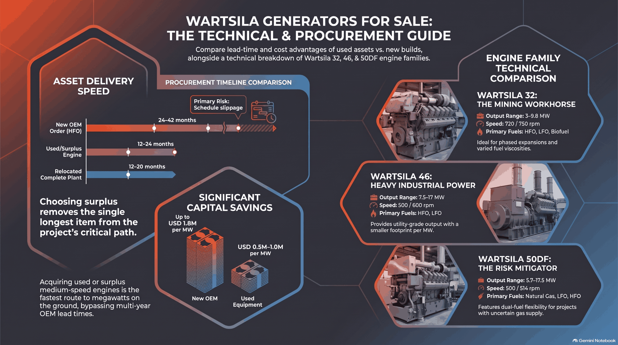 wartsila generators for sale
